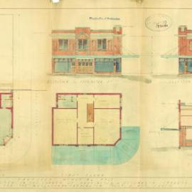Plan - Shops and memorial hall, Boy Scouts, Paddington and Elizabeth Streets Paddington, 1925