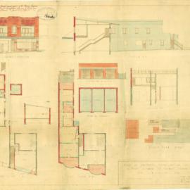 Plan - Remodelling existing buildings, flat and garage, 239-241 Glenmore Road Paddington, 1925