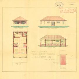 Plan - New building, Cottage, Lot 12 Vialoux Avenue Paddington, 1924