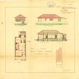 Plan - New building, Cottage, Lot 11 Vialoux Avenue Paddington, 1924