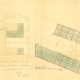 Plan - Additions to existing building, Garages, rear of Mout Edgecumbe, Lot 2 Ocean Street Paddington, 1924