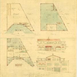 Plan - Reconstruction of garage premises, Ocean and Glebe Streets Paddington, 1929