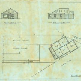 Plan - Shop and dwelling, rear of cottages in Rolleston St, Hampden Street Paddington. , 1926