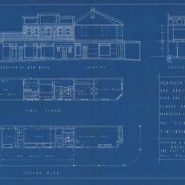 Plan - Additions to existing building, Shop and residence, Jersey Road and Paddington Street Paddington, 1926