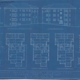 Plan - Block of 14 residential flats, Liverpool Street and Glenmore Road Paddington, 1928
