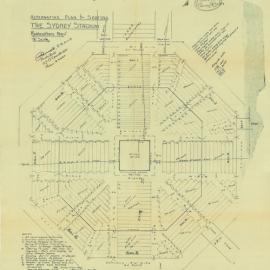 Plan - Alternative seating plan for stadium, Neild Avenue and New South Head Road Paddington, 1939