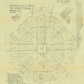 Plan - Alterations to existing building, Alternative seating plan for stadium, Neild Avenue and New South Head Road Paddington, 1937