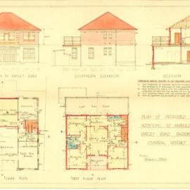 Plan - Additions to existing building, Central District Ambulance, Oatley Road Paddington, 1939