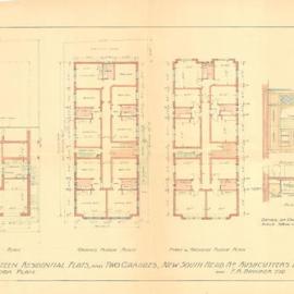 Plan - New building, Flats, New South Head Road Paddington, 1939