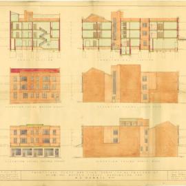 Plan - Four shops and twenty-one flats, 437-443 Oxford Street Paddington, 1939