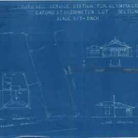 Plan - New building, Service station, 25 Oxford Street Paddington, 1933