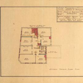 Plan - Alterations, Rose Shamrock and Thistle hotel, Oxford Street and Rose Lane Paddington, 1933 