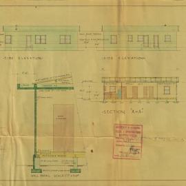 Plan - New building, Residence, Bourke Road Alexandria, 1947