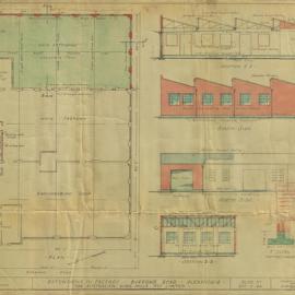 Plan - Additions to existing building, Factory extension, Burrows Road Alexandria, 1948