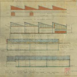 Plan - New building, Hollow ware enamelling shop, Mitchell Road  Alexandria, 1948
