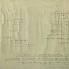 Plan - Additions to existing building, Water Barr Pty Ltd, Birmingham Road and Gillespie Avenue Alexandria, 1948