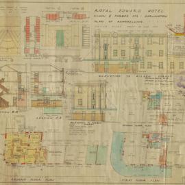 Plan - Remodelling of the Royal Edward Hotel, corner Forbes and Wilson Streets Darlington, 1937