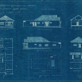 Plan - New building - Bungalow and garage, Allen Street Glebe, 1923