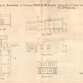 Plan - Alteration to cottages, 101-103 Arundel Street Forest Lodge, 1921