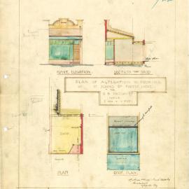 Plan - Alterations to shop premises, 59 St Johns Road Forest Lodge, 1922