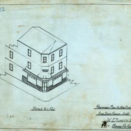 Plan - Alterations to existing building - Awning and shop front, 271 Bridge Road Forest Lodge, 1922