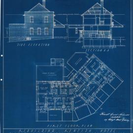 Plan - Alterations to existing building - Kentish Hotel, Parramatta Road and Derwent Street Glebe, 1929