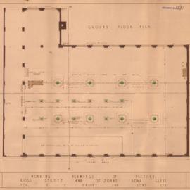 Plan - New building - Factory, Ross Street and St Johns Road Glebe, 1927