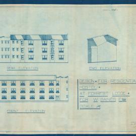 Plan - New building - Hostel, 15-23 Catherine Street Glebe, 1927