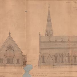 Plan  - Demolition and re-erection of Presbyterian Church Glebe, 1927