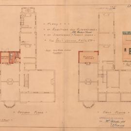 Plan - Additions to existing building - Strathmore, 229 Bridge Road Glebe, 1928