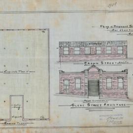 Plan - New building - Store for John Law, Glebe Street Glebe, 1925