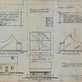 Plan - Alterations to existing building - Cottage, Garran Lane Glebe, 1925