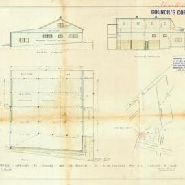 Plan - Additions to existing building - Extension to joinery shop, Crescent Street Glebe, 1942