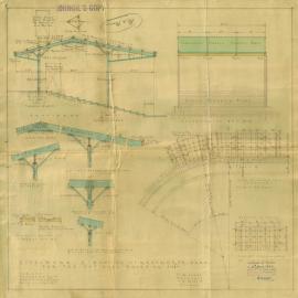 Plan - Alterations to existing building - Steelwork and roofing for stand, Wentworth Park Glebe, 1940