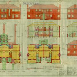 Plans - Four residences for the Glebe Administration Board, Campbell Street Glebe, 1940