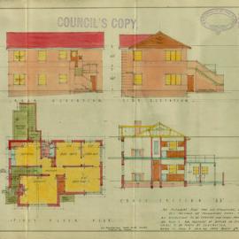 Plan - New building - Duplex, Mitchell, Broughton and Norton Streets Glebe, 1940
