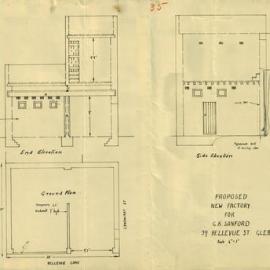 Bellevue St (39) Glebe. New factory [at rear fronting Bellevue Lane].