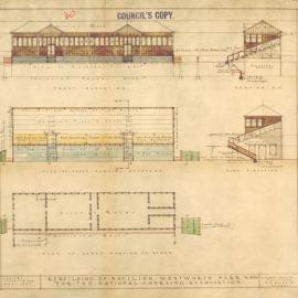 Plan - Alterations to existing building - Rebuilding of Pavilion,Wentworth Park Glebe, 1939