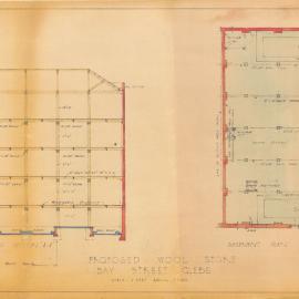 Plan - New building - Wool store, Bay Street Glebe, 1937