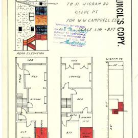 Plan - Alterations to existing building - 51 Wigram Road Glebe, 1937