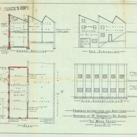 Plan - Additions to existing building - 57 Parramatta Road Glebe, 1938