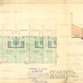 Plan - Alterations to existing building - New laundries, 1-13 Cardigan Street Glebe, 1938
