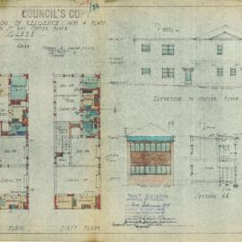 Plan - Alterations to existing building - Convert residence into flats, Allen Street Glebe, 1938