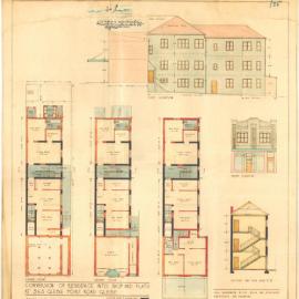 Plan - Alterations to existing building - Conversion to shop and flats, 363 Glebe Point Road Glebe, 1935