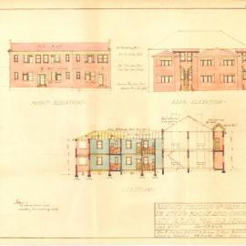 Plan - Alterations to existing building - Convert to flats, 215, 217 , 219 Bridge Road Glebe, 1935