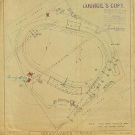 Plan - New building - Greyhound racing track and totalisator , Wentworth Park Glebe, 1948