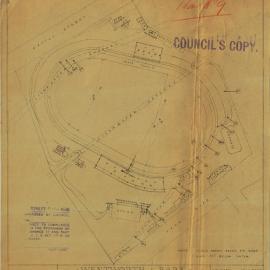 Plan - New building - Stand and meeting room, Greyhound Racing Track, Wentworth Park Glebe, 1948