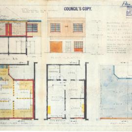 Plan - Additions to existing building - Additional storey, 35 Glebe Point Road Glebe, 1946