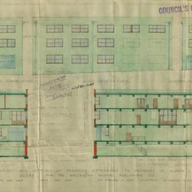 Plan - Alterations to existing building - Extensions, Seamer and Arundel Streets Glebe, 1947