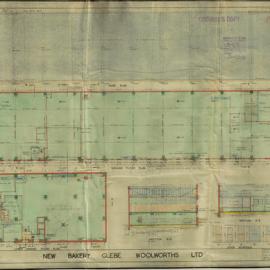 Plan - Additions to existing building - Glebe Bakery, 57 Hereford Street Glebe, 1947